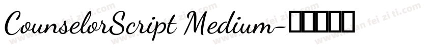 CounselorScript Medium字体转换
